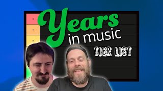 Ranking Years in Music 1965  2004  Tier List [upl. by Bronder999]