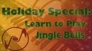 Learn How to play Jingle Bells on the Piano  Christmas Carol Tutorial [upl. by Ahsac]