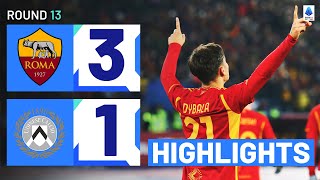 ROMAUDINESE 31  HIGHLIGHTS  Dybala fires Giallorossi to home win  Serie A 202324 [upl. by Vaclava462]