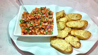 The BEST Italian Bruschetta  Easy Appetizer [upl. by Iel]