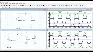 Clipper Circuit simulation in ltspice [upl. by Oiuqise]