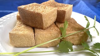 炸豆腐 Fry Tofu quick and simple crispy and tender Easy deep fried tofu recipe Agedashi tofu [upl. by Anilys]