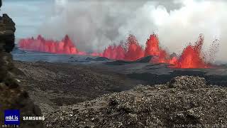 Start of the 29 May 2024 Grindavik eruption [upl. by Aztin864]