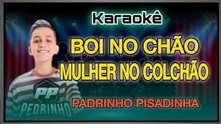 KARAOKÊ  BOI NO CHÃO MULHER NO COLCHÃO  PEDRINHO PISADINHA [upl. by Eirovi]