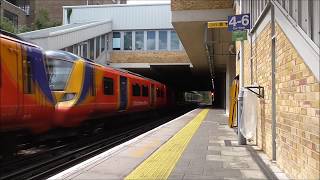 Trains at Putney Railway Station  South Western Railway  Monday 10th September 2018 [upl. by Anwahsat]