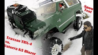 Traxxas Trx4 vs Vaterra Ascender Snow Challenge [upl. by Moorefield]