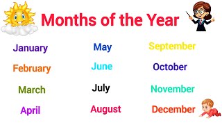 Months of the YearMonths Name in EnglishMonths Name for Kids january [upl. by Ennayhs]