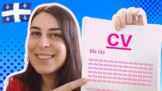 Curriculum vitae  format québécois ou comment faire un CV au Québec [upl. by Earised]