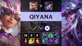 Qiyana Mid vs Syndra Legendary  KR Master Patch 1418 [upl. by Saalocin]