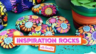 HOW TO Floral Inspiration Rocks  DecoArt® [upl. by Frager]