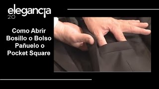 Como Abrir Bolsillo para Pañuelo o Pocket Square  Bere Casillas Elegancia 20 [upl. by Amees420]