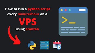 How to run a python script every minute or hour on a VPS using crontab  Python [upl. by Marice]