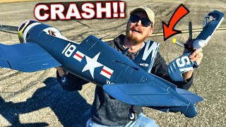 OPPS I Went TOO LOW  Arrows Corsair 100mm RC Airplane [upl. by Naginnarb692]