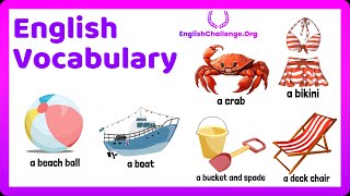 At The Beach English Vocabulary  Daily Use English Vocabulary  EnglishChallengeOrg [upl. by Haile]