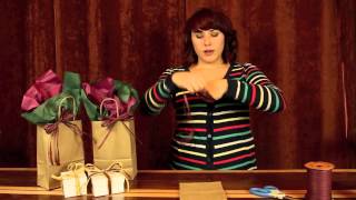 Tying a Raffia Bow for Gift Bags  Gems on Display [upl. by Loveridge]