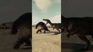 Baryonyx attacks the scruff of Nigersaurus  Jurassic World Evolution 2  Dominion Malta Expansion [upl. by Elleda]