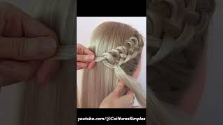 Easy Knotted Braid hairstyles braids braidhairstyle [upl. by Nidak783]