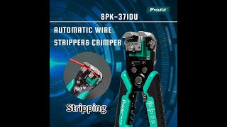 ProsKit Automatic Wire Stripperamp Crimper 8PK371DU 寶工 wire crimp terminal socket stripping [upl. by Meehan]