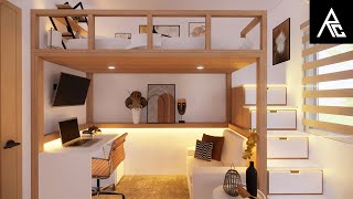 Cozy Loft Bed Idea for Small Rooms [upl. by Lemmor]