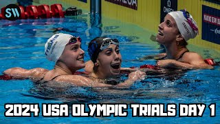 2024 USA Swimming Olympic Trials Day 1 Prelims Report amp Finals Predictions [upl. by Ysiad]