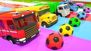 Wheels on the Bus  Five Little Monkeys Song  Color Balls  Baby Nursery Rhymes amp Kids Songs [upl. by Gnay]