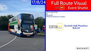 Scottish Half Marathon Shuttle Newcraighall to Meadowmill • E400MMC 10511 SN16OLU • FRV 18824 [upl. by Rammaj]