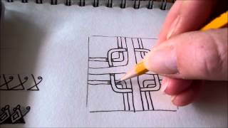 How to draw tanglepattern Hazen [upl. by Llednek]