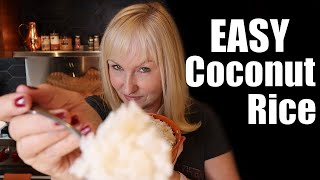 HOW TO MAKE THE EASIEST COCONUT RICE IN A RICE COOKER  AT HOME WITH ROMA [upl. by Farrington]