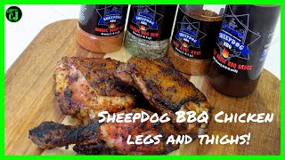 BBQ Chicken Legs and Thighs On the Weber Genesis Grill  SheepdogBBQcom [upl. by Weiss991]