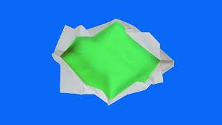 Paper Crumple Effect Green Screen  Free To Use [upl. by Balcer]