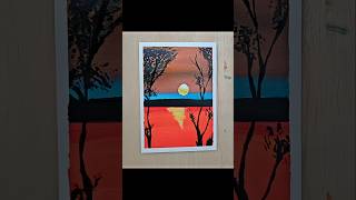 Creative Acrylic Painting Ideas  Sunset Painting Acrylic acrylicpaintingideas acrylicpainting [upl. by Dannon]