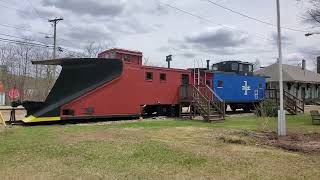 Heritage Park Railroad Museum in Union New Hampshire  1902 Snow Plow Car amp Antique Caboose Rt125 [upl. by Judi]