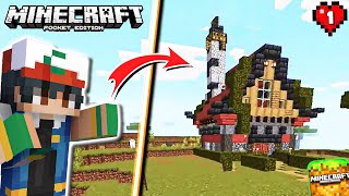 The Luckiest Start in Minecraft Pocket Edition  MCPE HINDI Survival Series EP  01 [upl. by Obed]