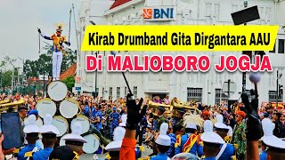 Kirab Drumband Gita Dirgantara AAU Di Malioboro Yogyakarta  Wisata Jogja Terbaru 2024 [upl. by Bird404]