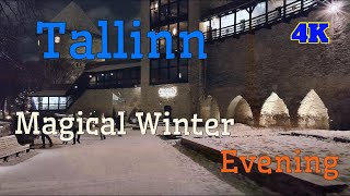 Tallinn Estonia Travel Guide  Magical winter evening  4K tallinnestonia tallinn tallinnoldtown [upl. by Ardnnek]