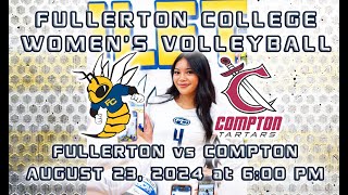 2024 Fullerton College Womens Volleyball  The Hornets vs Compton College [upl. by Aciraj]