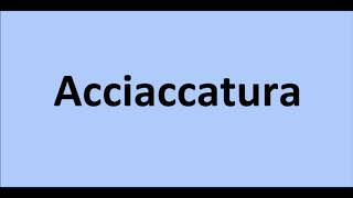 Acciaccatura [upl. by Fiske]