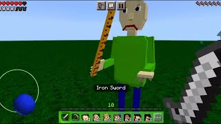 Testing the Baldi Basics Plus Addon on Minecraft [upl. by Daza]