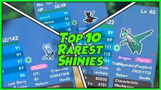 TOP 10 RAREST SHINY POKEMON CAUGHT BY YOUTUBERS IN POKEMON BRICK BRONZE [upl. by Eidnar]