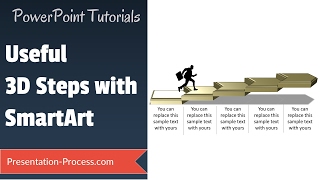 How to create 3D Steps with Smartart  SMARTART SECRETS [upl. by Homerus]