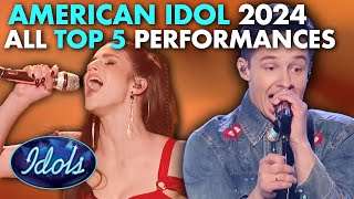 ALL AMERICAN IDOL TOP 5 PERFORMANCES 2024  Idols Global [upl. by Dnumde261]