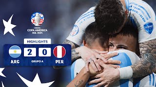 ARGENTINA 20 PERÚ  HIGHLIGHTS  CONMEBOL COPA AMÉRICA USA 2024™ [upl. by Elletsyrc905]