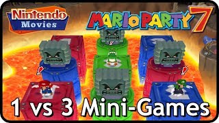 Mario Party 7  All 1 vs 3 MiniGames Multiplayer [upl. by Akciret]