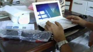 Unboxing e Review netbook net slim N423 microboard portugues [upl. by Ariane804]