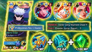 WTF DAMAGE GLOBAL XAVIER 95 WINRATE NEW SECRET 1 SHOT DAMAGE BUILD 😱MUST TRY  MLBB [upl. by Rawde]