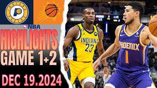 Phoenix Suns Vs Indiana Pacers Game 1st2nd Highlights Dec 192024 NBA Season 202425 [upl. by Eux]