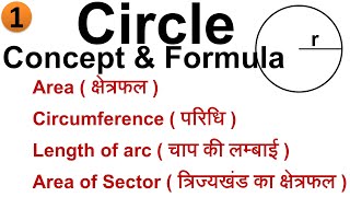 Circle  1 Basic concept Area and Circumference  Mensuration 2D  Common Eligibility Test [upl. by Topliffe]