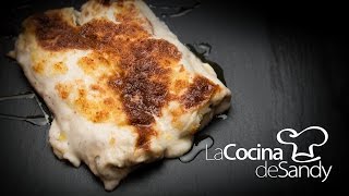 Canelones o crepes de pollo con salsa blanca o bechamel [upl. by Becky]