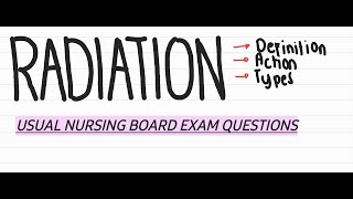 RADIATION  NLE COMMON BOARD QUESTIONS  ALYSSA  boardexam nle nursing nursingreview [upl. by Celene]