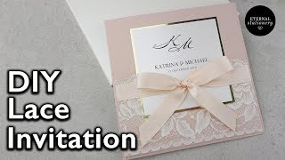 Elegant Lace Invitation  DIY Wedding Invitations  Eternal Stationery [upl. by Caddric845]